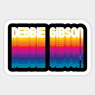 Retro Debbie Proud Name Personalized Gift Rainbow Style Sticker